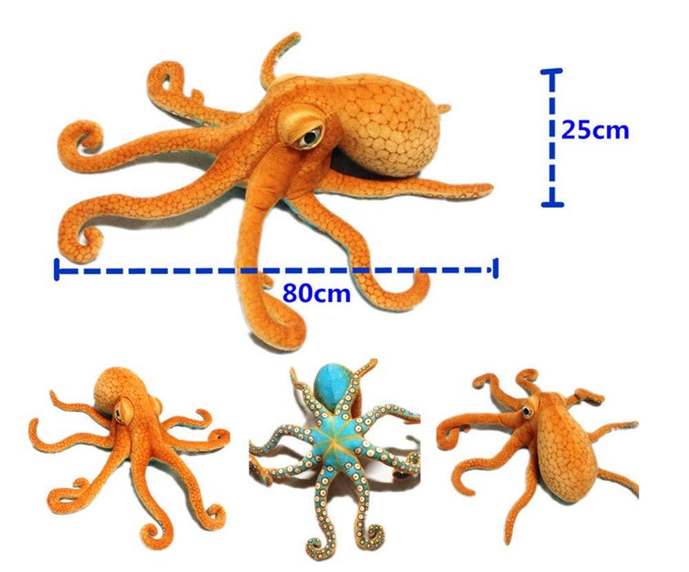 Xshelley octopus plush toys, plush marine toys, children's gifts, marine animals 50cm-80cm orange (80cm) 1