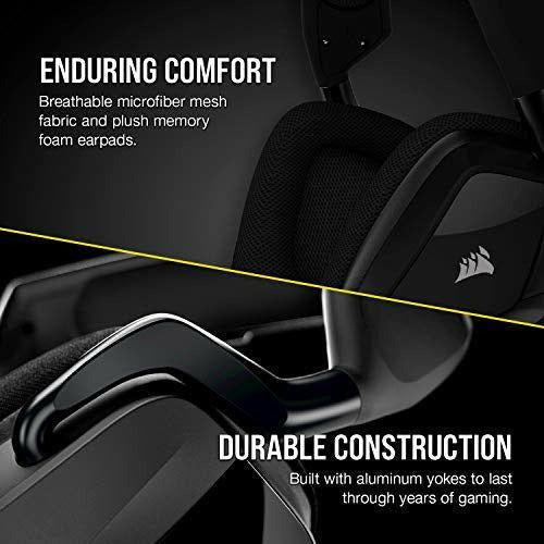 Corsair VOID ELITE Surround Gaming Headset (7.1 Surround Sound, Optimised Omnidirection Microphone with PC, PS4, Xbox One, Switch and Mobile Compatibility) Black 2