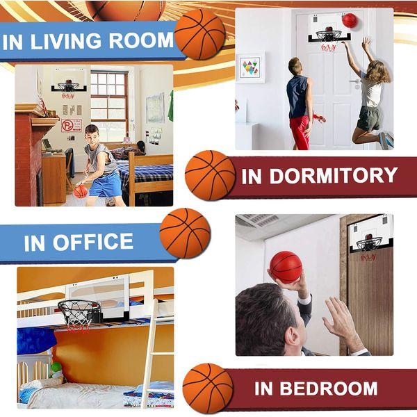 STAY GENT Mini Basketball Hoop for Kids and Adults with Electronic Score Record, Indoor Wall Mounted Basketball Hoop Set with 3 Ball, Outdoor Sport Shooting Ball Game Toys Gift for Boys Girls Bedroom 2