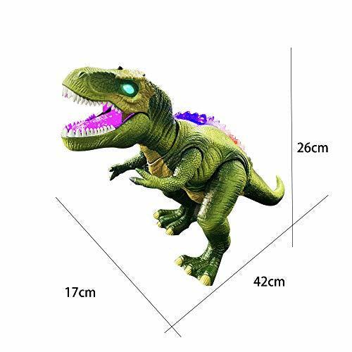 WISHTIME Remote Control Dinosaur ElectricToy Kids RC Animal Toys LED Light Up Dinosaur Walking and Roaring Realistic T-Rex Robot Toys For Toddlers Boys Girls 3