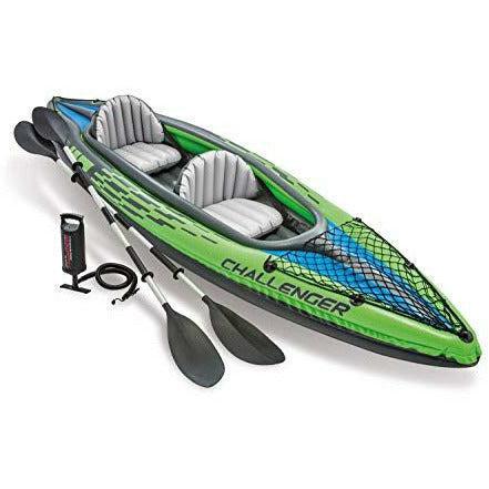 Intex K2 Challenger Kayak 2 Person Inflatable Canoe with Aluminum Oars and Hand Pump 0