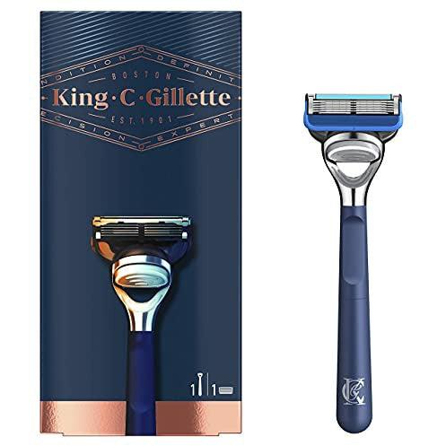 King C. Gillette Shave and Edging Men's Razor + 1 Razor Blade Refill, with Precision Trimmer, Gift Set Ideas for Him/Dad 0