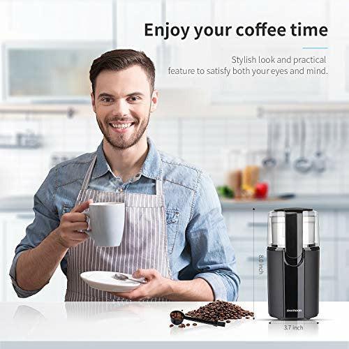 SHARDOR Coffee Grinder Electric with Removable Bowl, Grinder for Grain, Coffee Bean, Nuts, 70g Black 1