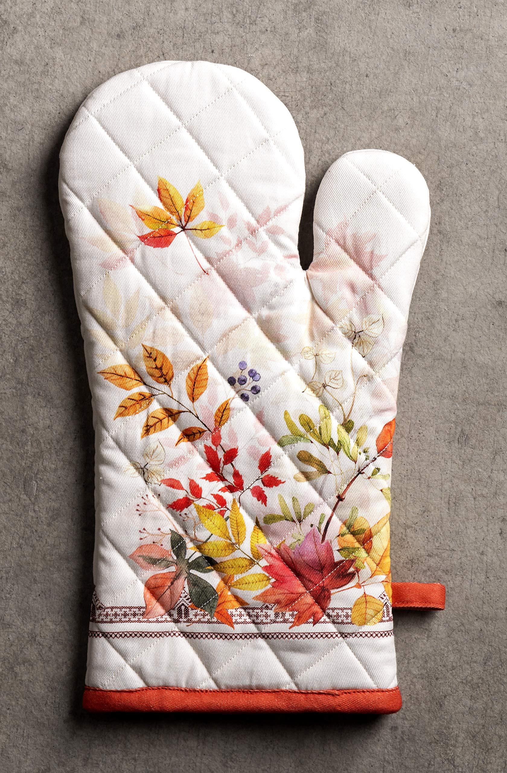 Maison d' Hermine Kalahari Set of Oven Mitt and Pot Holder for BBQ | Cooking | Baking | Grilling | Microwave | Barbecue | Thanksgiving/Christmas (19 cm x 33 cm & 20 cm x 20 cm) 1