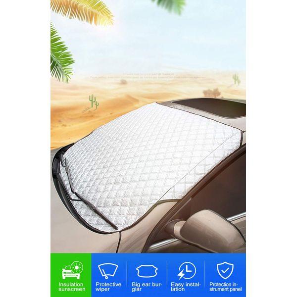 Front window Car Snow Cover-car windshield cover, SUITBEST car snow cover windshield Anti eis, frost windscreen cover protector, car windshield cover, frost window cover 147x100CM 1