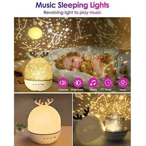 Night Light Projector with Music,Star Light Projecter with Remote Control,Personalised Gifts Baby Kids Toys,6 Projector Films 360Â° Rotation Timer Galaxy Projector Light for Bedroom/Party,Birthday Gift 1