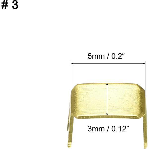 sourcing map 20 Pcs Zipper Stoppers, 3 Top & Bottom Stops for Bags Coats Jackets Zippers Rescue Repair, Gold Tone 1