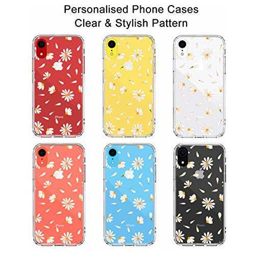 Idocolors Aesthetic Phone Case for iPhone 6 / 6s Clear Daisy Pattern Design, Thin TPU Soft Bumper + Backshell Protective Mobile Phone Case, Cute Floral Flower Cover for Girls & Women 3