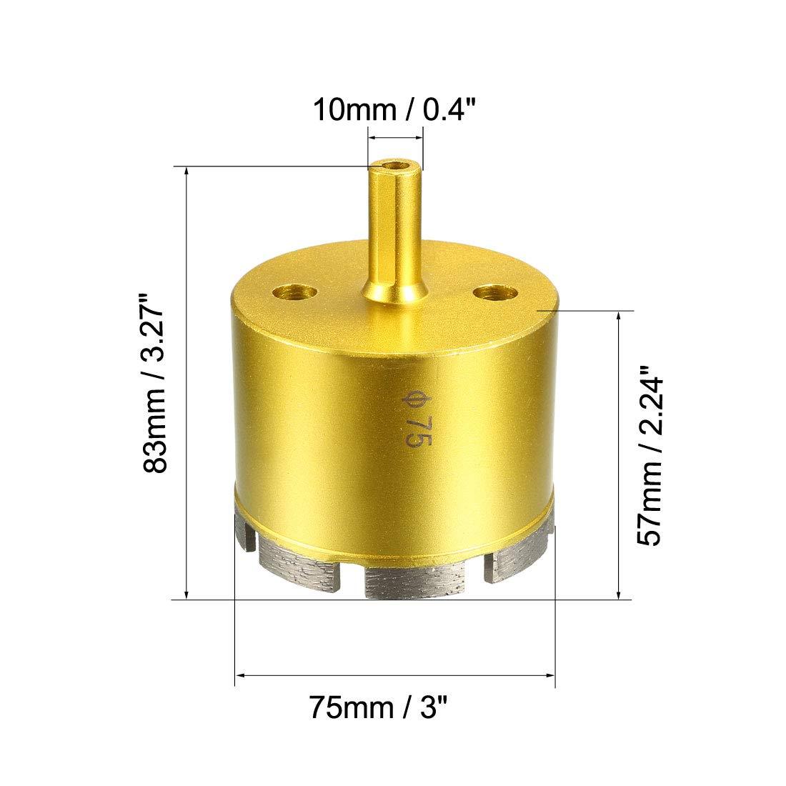 sourcing map 75mm Dry/Wet Hole Saws Diamond Core Drill Bit for Concrete Brick Block Stone Masonry Tile Glass 3