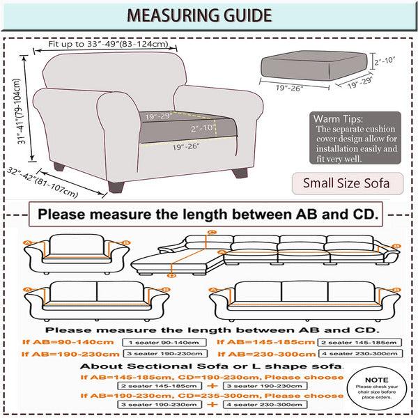 SHENGYIJING Sofa Covers 2 Seaters Couch Cover Sofa -Stretch Universal Sofa Slipcover for Living Furniture (Dark Coffee,2 Seater(143-182cm)) 1