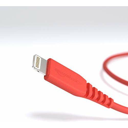 Amazon Basics Lightning to USB A Cable for iPhone and iPad - MFi Certified - 10 Feet (3 Meters) - Red 1