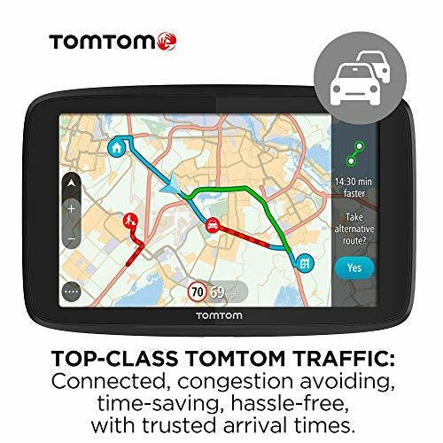 TomTom Car Sat Nav GO Essential, 6 Inch, with Traffic Congestion and Speed Cam Alert trial thanks to TomTom Traffic, EU Maps, Updates via WiFi, Handsfree Calling, Click-And-Drive Mount 1