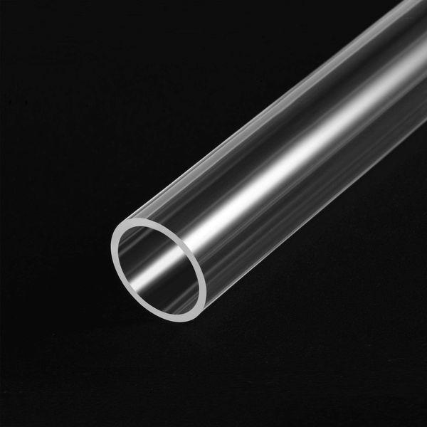 sourcing map Clear Rigid Acrylic Pipe 21mm ID x 25mm OD x 0.5m Round Tube Tubing 2