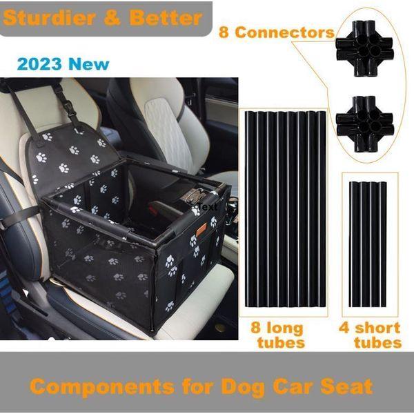 GoBuyer Waterproof Pet Dog Car Seat Booster Carrier with Seat Belt Harness Restraint and Headrest Strap for Puppy Cat Travel (Black Paw) 3