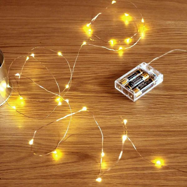 FairyDecor Fairy Lights Battery, 8 Packs 5m/16ft Battery Powered Copper Wire Starry Fairy Lights,Battery Operated Lights for Bedroom, Christmas,Parties,Wedding,Indoor,Home Decoration (Warm White)
