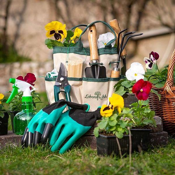 Lebensfrohh Garden Tool Set (9 Pieces – 4 Tools, Tote Bag, Spray Bottle, Labels, Gloves, Plant Tie) 3