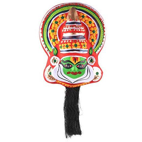 Itiha Kathakali Mask Ethnic Wall Hanging Ornament/Indian Handicraft/Door Hanging Ornament/Decorative ornament/Wooden Showpiece (27 cm*20 cm) 0