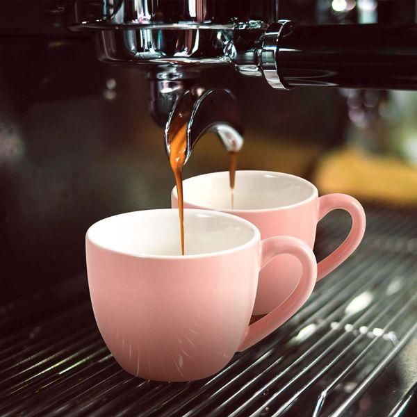 homEdge Mini Procelain Espresso Cup, 3 Ounces / 90 ml Tiny Coffee Mugs Demitasse for Espresso, Tea- Set of 6, Pink 0