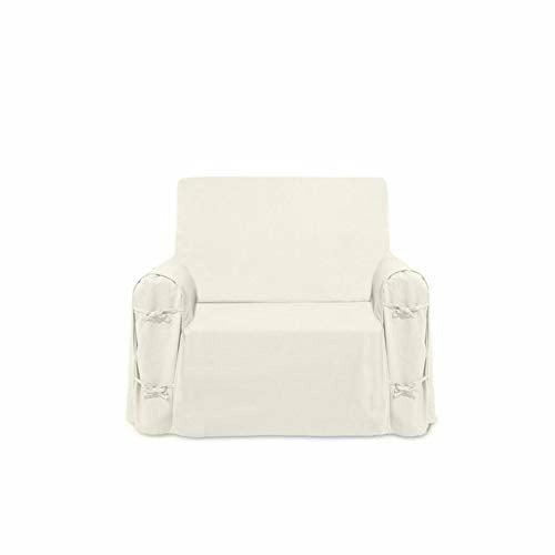 PANAMA cotton armchair cover - ecru 0
