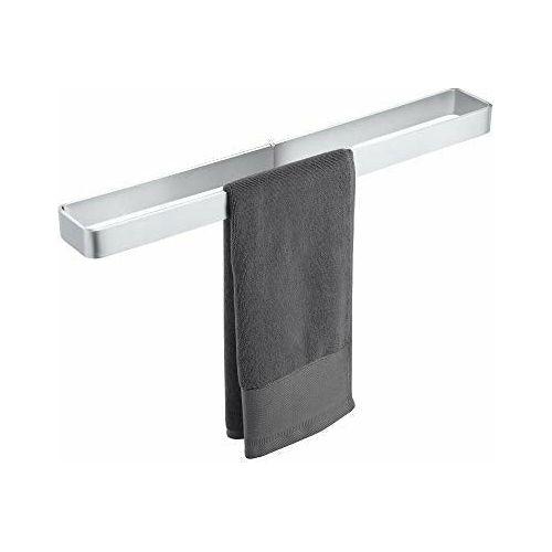 KES Self Adhesive Towel Rail 60CM Stick on Towel Holder for Bathroom Contemporary Style Towel Ring Wall Mounted Aluminum Silver, BTH402S60 0