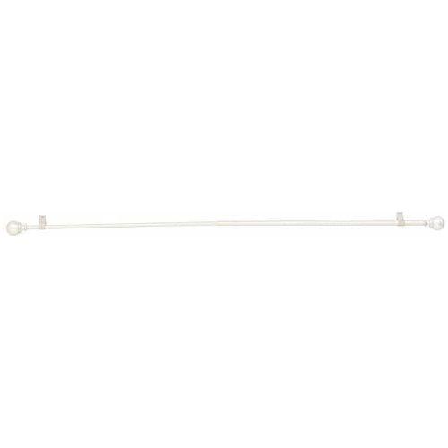 Basics 1.6 cm Curtain Rod with Round Finials, 71 to 122 cm, Nickel 2
