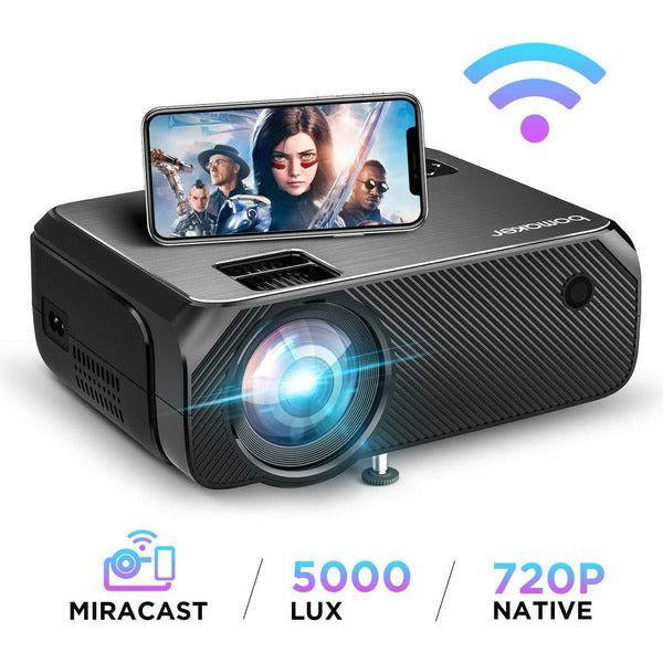 BOMAKER WiFi Projector, 2021 Upgraded Portable Movie Projector, Full HD Native 720P Wireless Outdoor Gaming Projector, 250'' Display for iOS / Android / Laptops / PCs 1