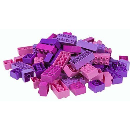 Strictly Briks Toy Large Building Blocks For Kids and Toddlers, Big Bricks Set For Ages 3 and Up, 100% Compatible with All Major Brands, Pink, Magenta, Lavender and Purple, 108 Pieces 1