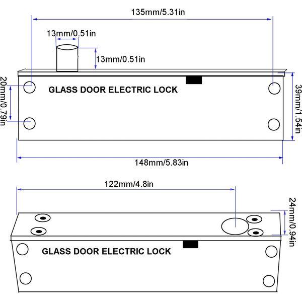 UHPPOTE Fail Safe Sturdiness Electric Bolt Plug Lock W/Feedback Signal For Narrow Door 4