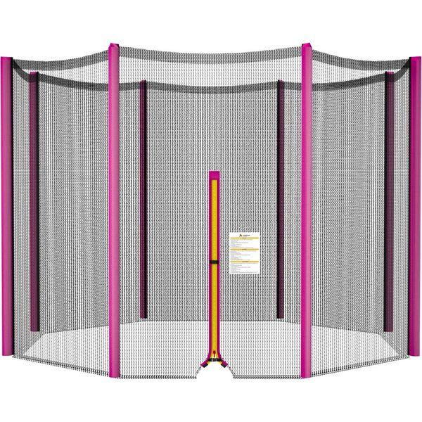 ULTRAPOWER SPORTS 8FT 10FT 12FT 13FT 14FT Replacement Trampoline Safety Net Enclosure Surround - Pink 10FT 6 POLES
