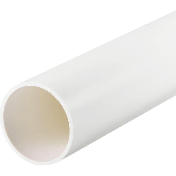 sourcing map PVC Rigid Round Pipe 45.2mm ID 50mm OD 500mm White High Impact for Water Pipe, Crafts, Decoration, Cable Sleeve