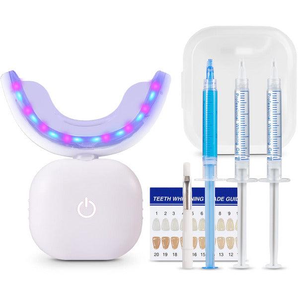 Teeth Whitening Kit, TOWODE 32 LED Tooth Whitening Light with Charging Case 2 Teeth Whitener Gels and 1 Desensitizing Glue Whiting Teeth Set Includes Whitening Tray