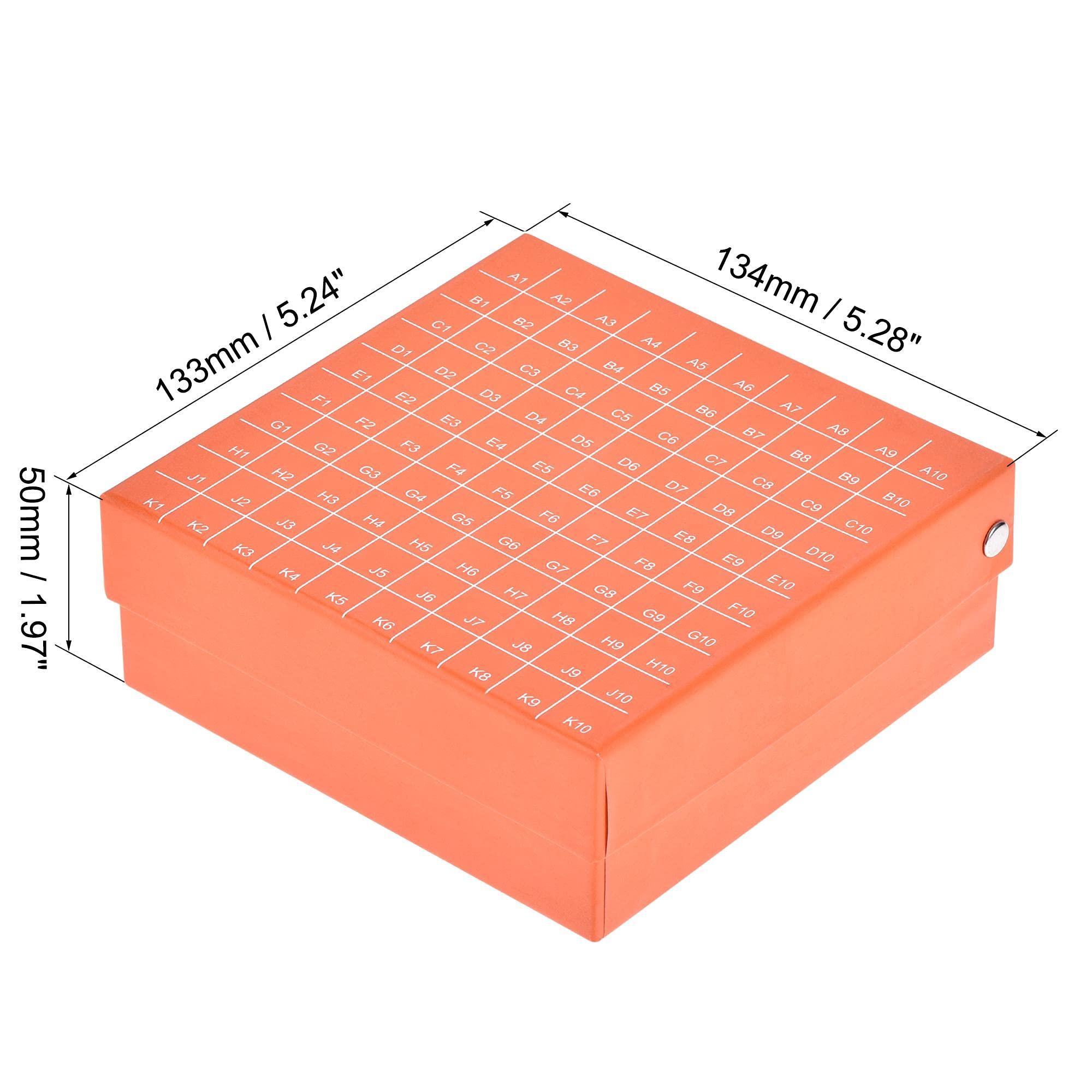 sourcing map Centrifuge Tube Freezer Storage Box 100 Places Waterproof Cardboard Cryogenic Holder Rack for 1.5/1.8/2ml Microcentrifuge Tubes Vials Samples, 6in1 Set 1