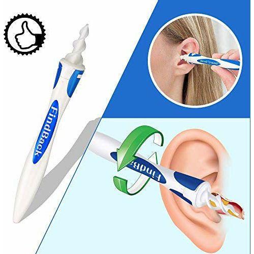 Ear Wax Remover,Q Grips Ear Wax Removal Tool Kits,Q Grip Ear Wax Cleaner with 16 Pcs Soft Silicone Spiral Tips for Adults Kids 2
