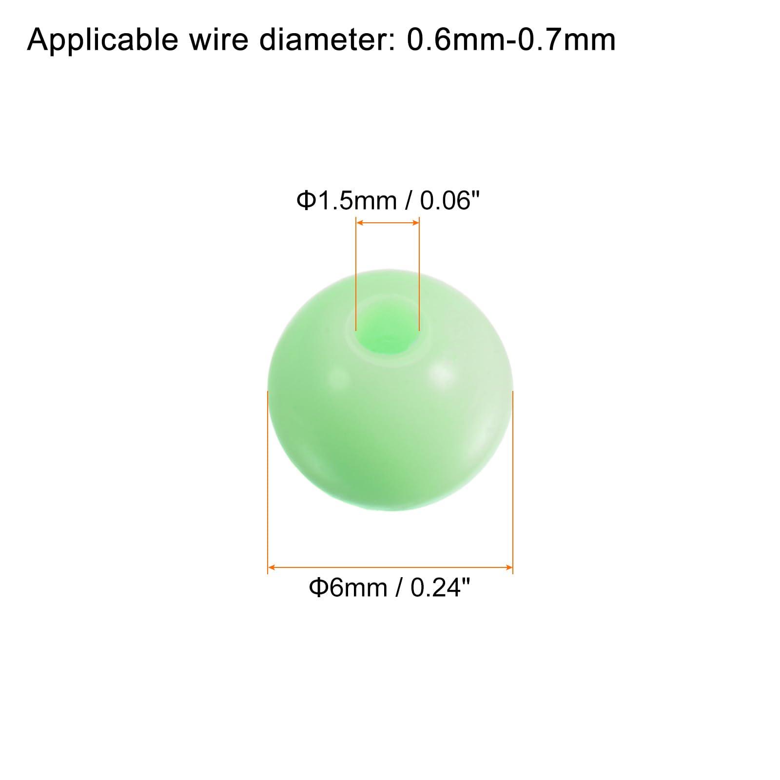 sourcing map 4200pcs Acrylic Round Beads 6mm Loose Bubble Craft Bead Assorted Candy Color for DIY Bracelet Earring Necklace Jewelry Making, Bright Green 1