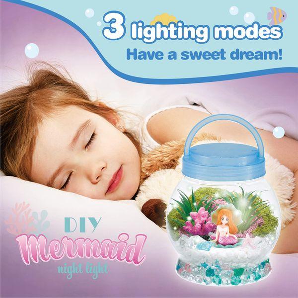 Wit & Work Mermaid Gifts for Girls 3 4 5 6 7 8+Years Old DIY Unicorn Music Night Light Kit Toys with Handmade Art Craft and Decoration Festival and Birthday Gifts for Girls 3
