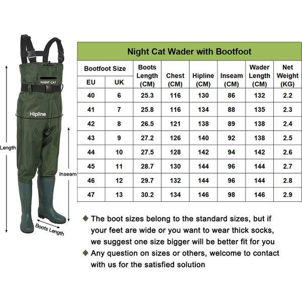 Night Cat Fishing Waders Waterpoof for Men Women Hunting Chest Waders With Boots 3