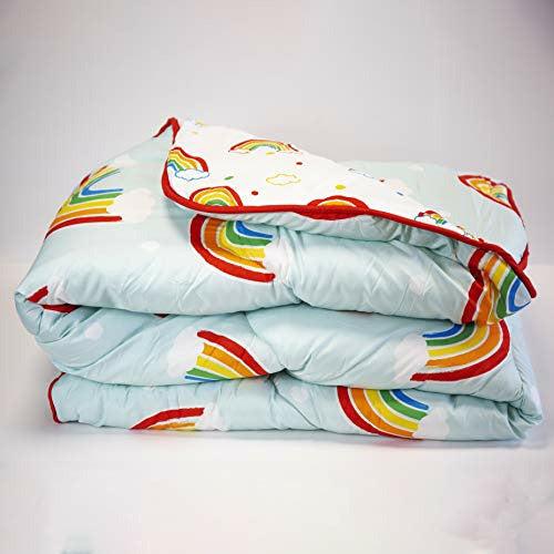 Rest Easy Single Coverless Duvet Bedding | Care Free Reversible Coverless Quilt & Pillowcase | Washable Duvet | Perfect For Travelling & Sleepovers (Single 4.5 tog, Rainbow) 2