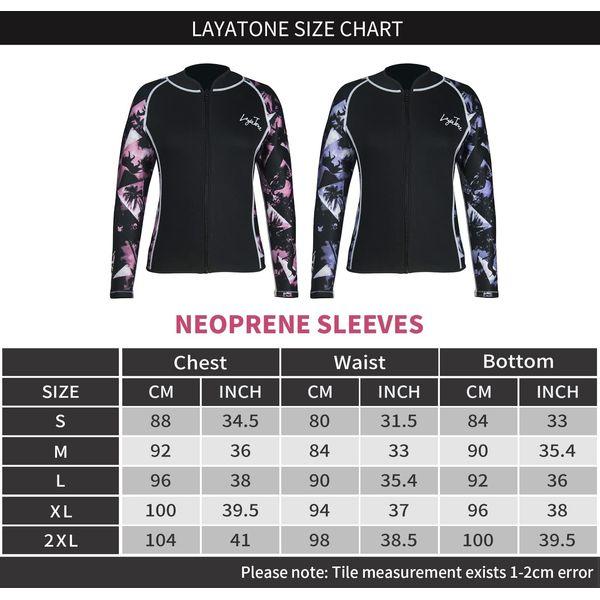 LayaTone Wetsuit Top Men Women 3mm Neoprene Jacket Optional Neoprene/Lycra Sleeve Wetsuit Jacket for Surfing Diving Snorkeling Canoeing 1