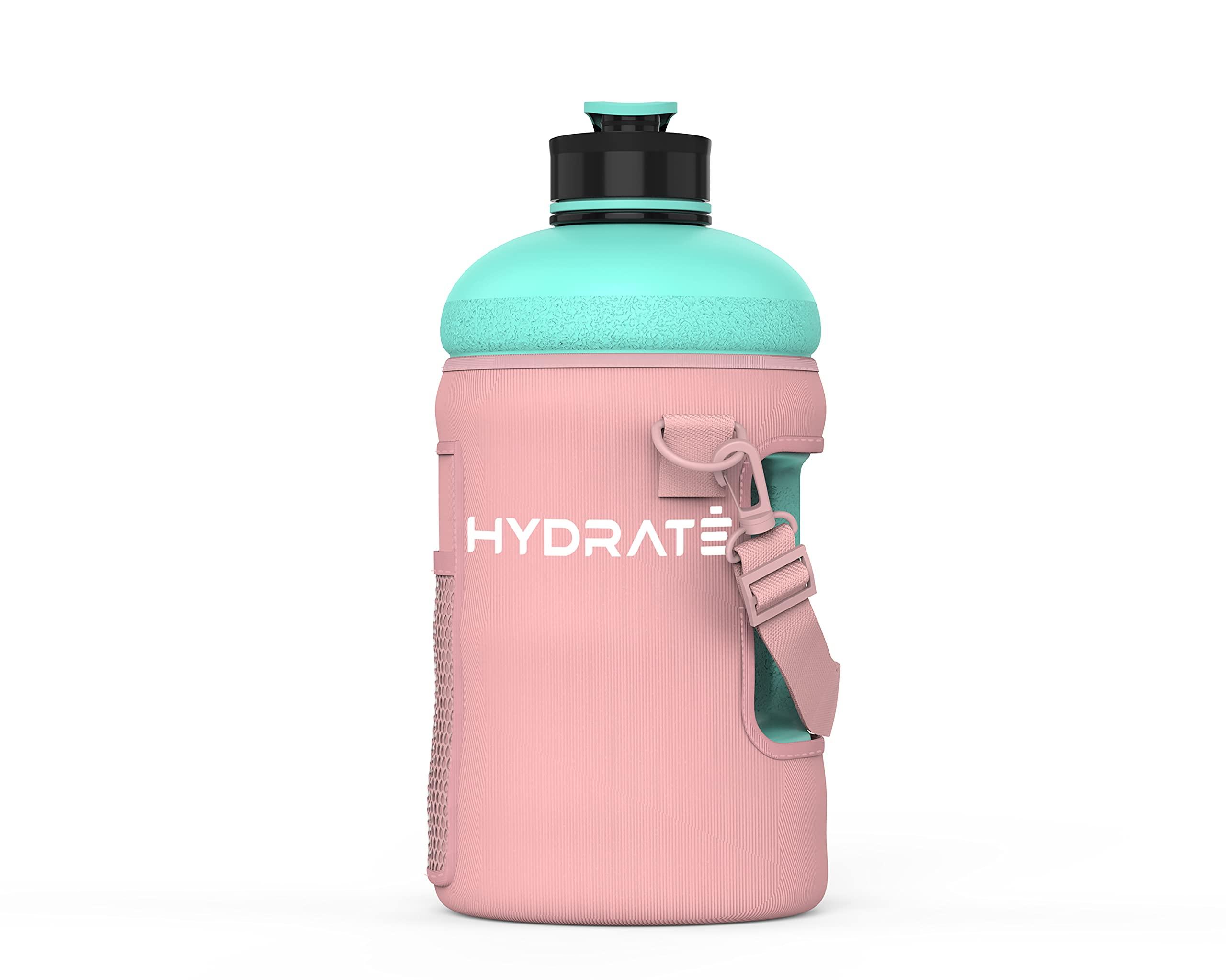 HYDRATE Pink Carrier Accessory for XL Jug 2.2 Litre - with Carrying Strap and Phone Pouch Neoprene Cover for your Water Bottle, water jug 0