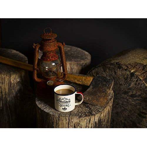 Gentlemen's Hardware Adventure Enamel Camping Coffee Mug, White 3