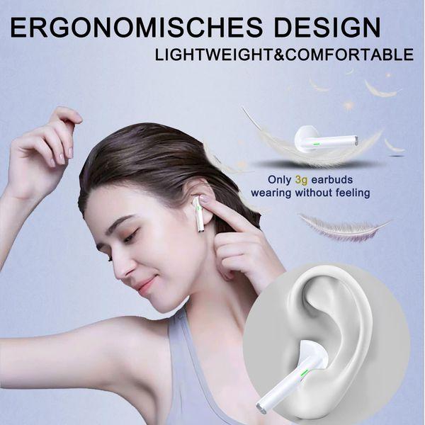 Wireless Earbuds,Bluetooth 5.3 Headphones Hi-Fi Stereo Sound Touch Control Noise Reduction,42 Hours Playtime Built-in Microphone IPX7 Waterproof Earphones for iphone Samsung Xiaomi Android 4