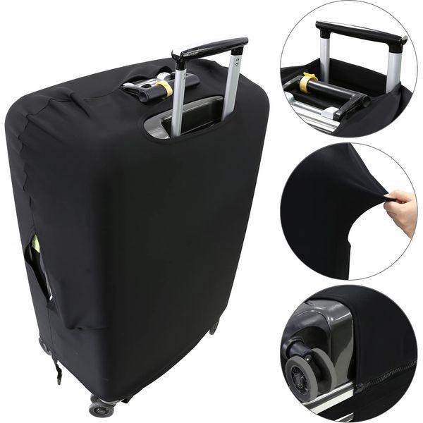 kwmobile Travel Luggage Suitcase Cover - Protector for Luggage Suitcase (L) - Navigational Compass, Black/White 2