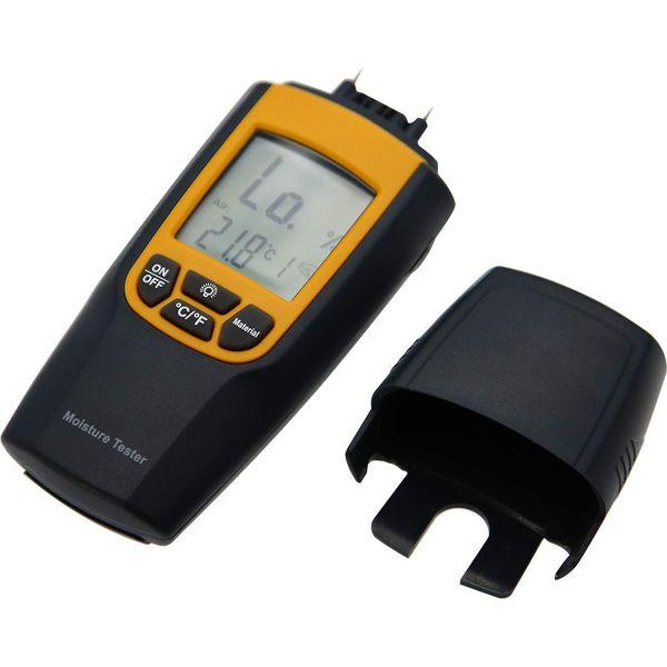 AMTAST 2 in 1 Digital 2 Pins Moisture Meter Temperature Meter Measurement Range 0.0%~95.7% 1
