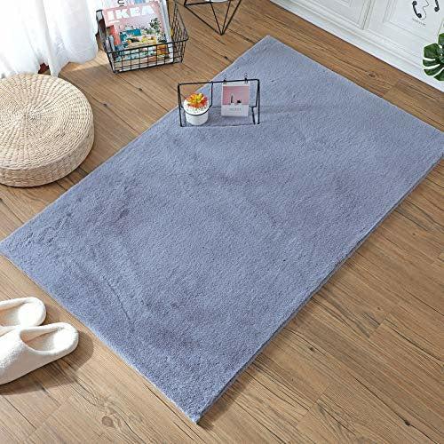 HEQUN Faux Sheepskin Area Rug,Lambskin Fur Rug,Super Soft Faux Rabbit Fur Rug| Fluffy Rug for the Bedroom, Living Room or Nursery | Furry Carpet or Throw for Chairs| No Shedding Non-Slip Durable 0
