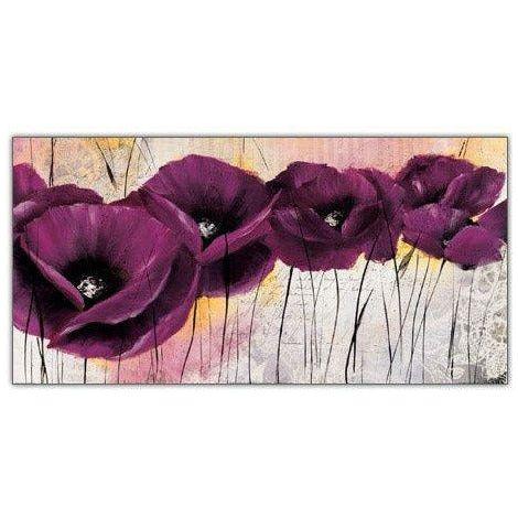 Artopweb Zacher-Finet Pavot Violet II Decorative Panel, Multi-Colour, 100 x 50 cm 0
