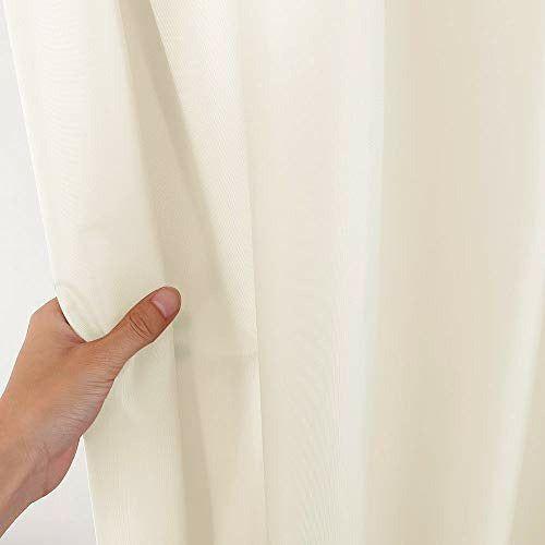 Hotel Quality 100% Waterproof Fabric Shower Curtain or Liner with Magnets for Bathroom, Ivory, 72 x 84 inches 1