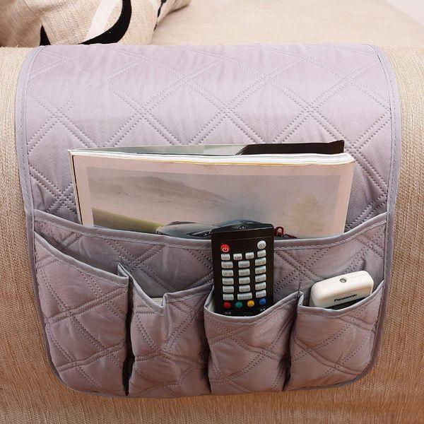 BEISIJIA Sofa Armrest Organiser Hanging Caddy Storage Bag Couch Chair TV Remote Control Holder Armchairs Couch Organiser for Cellphone Book Magazines Glasses Drinker Snacks, Space Saver Bag 2