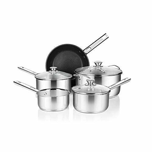 Penguin Home Professional Induction-Safe Cookware Set, Stainless Steel, 5 Pieces 2
