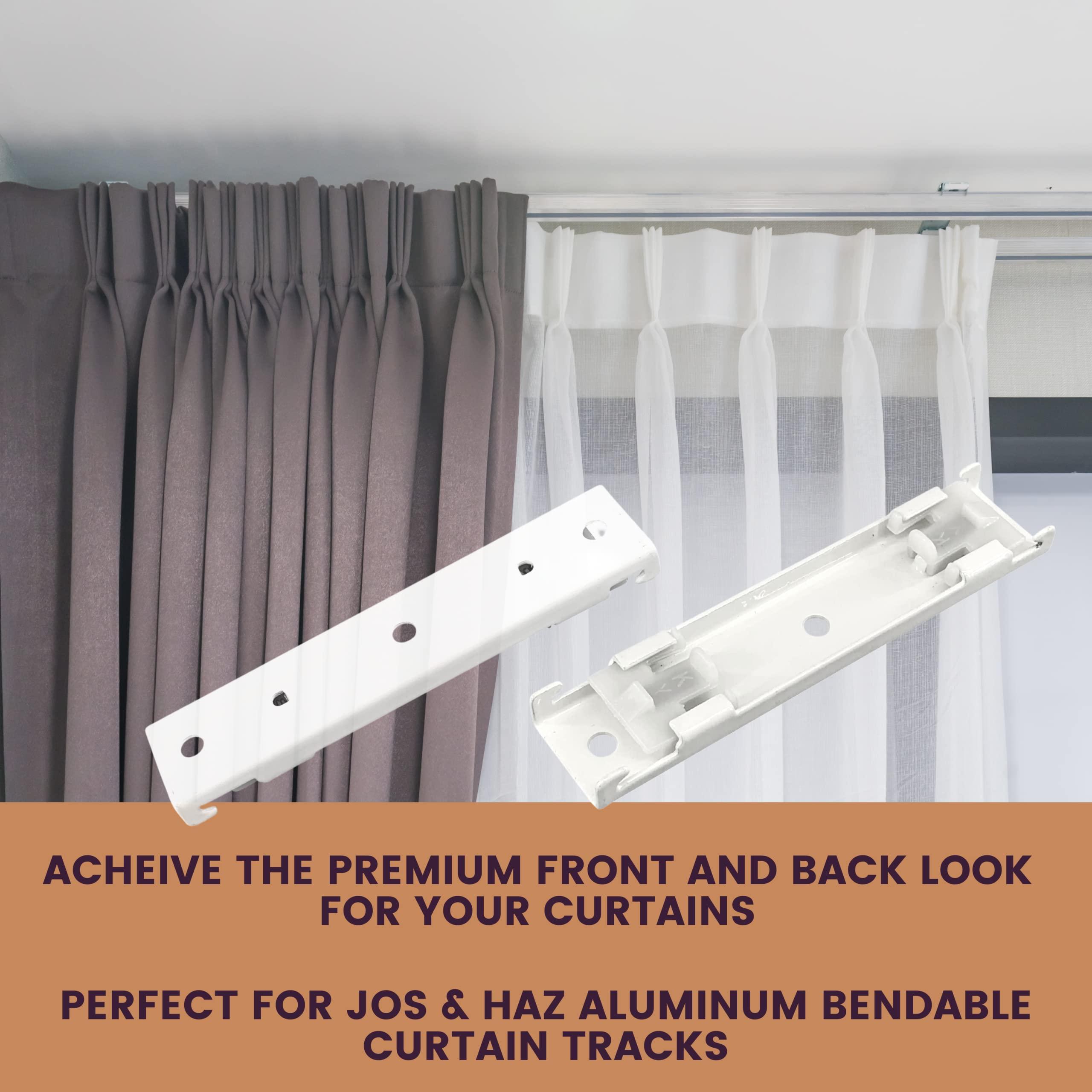 Jos & Haz Double Ceiling Bracket for Curtain Tracks (6 pcs)-Curtain Track Mount 2