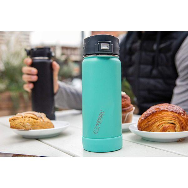 EcoVessel 's Perk-20oz (591ml) Vacuum Insulated Drinking Bottle, Silver Express, 20oz 3